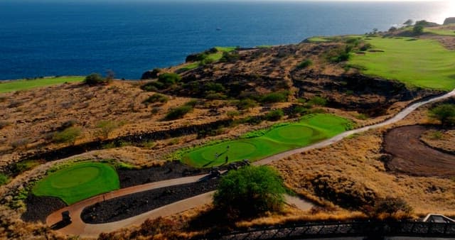 Aerial View of a Coastal Golf Course