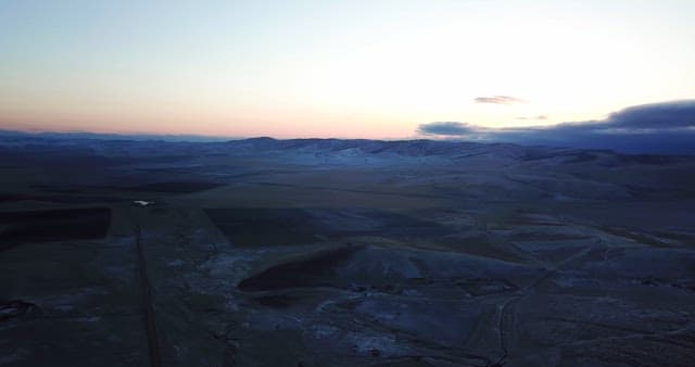 Mountain landscape at sunrise