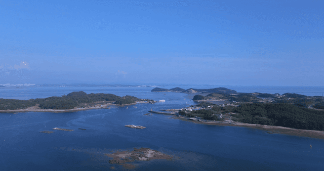 Coastal scenery with island