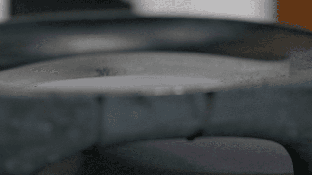 Calligraphy brush stained with ink