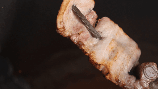 Grilled meat on skewer