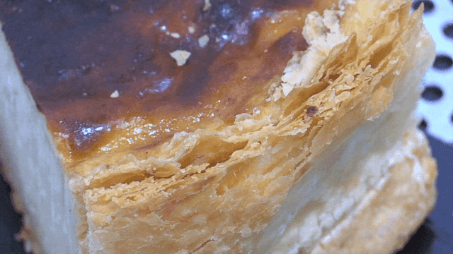 바삭한 치즈 케이크 페이스트리 근접 촬영