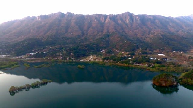 Serene mountain landscape with a lake