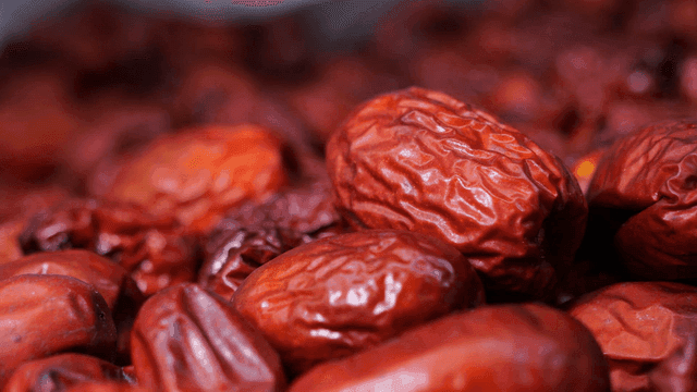 Close-up of dried red dates