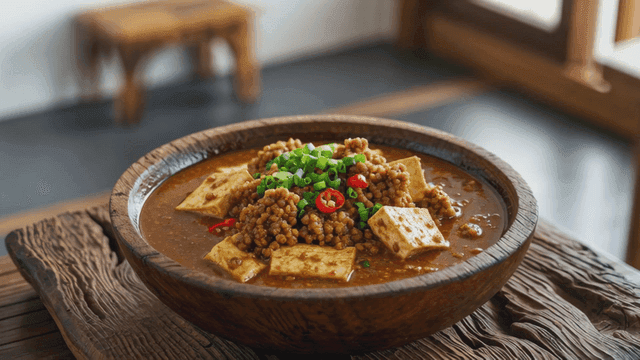 Soybean paste stew with tofu and beans