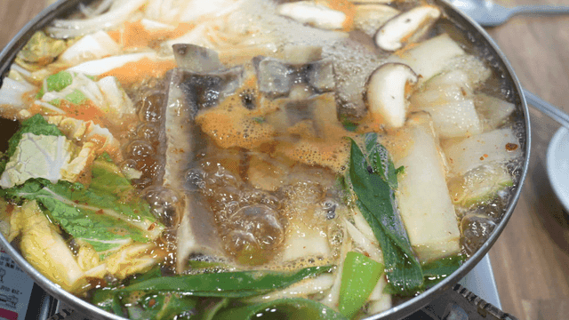 Braised short rib stew in pot