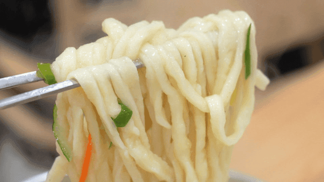 Korean hand-cut noodle soup with rich broth