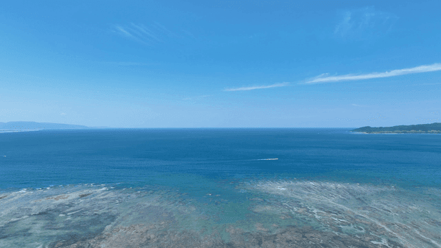 Vast ocean view on blue coast