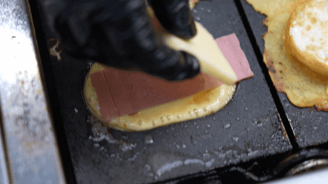 Sandwich with ham and cheese grilled