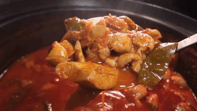 매운 찜닭 한 국자