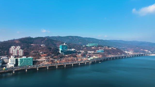 City with Dense Buildings and the Han River