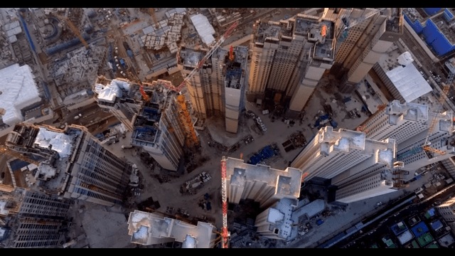 High-rise buildings under construction