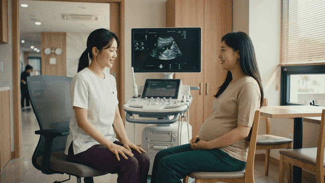Doctor who consults with pregnant women