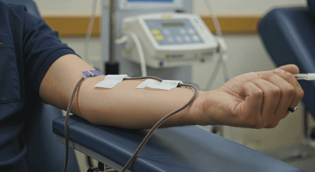 클리닉에서의 헌혈하는 과정