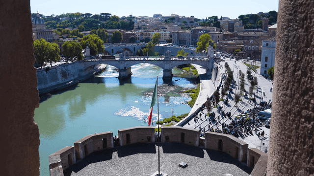 Historic bridge and river views