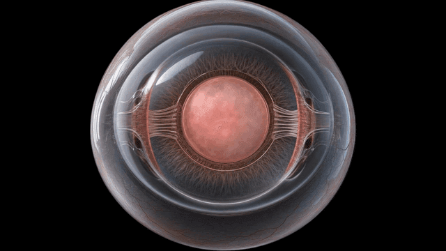 Detailed view of a human eye structure