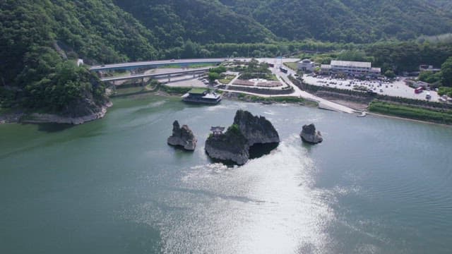 Peaceful River and Landmark Scenery in Danyang