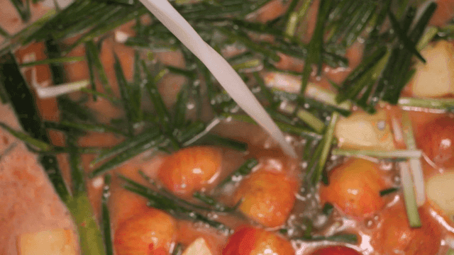 Spicy seasoning poured with makgeolli