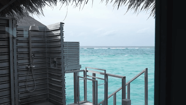View of the ocean from a resort