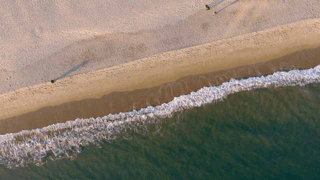 Quiet beach with gentle waves