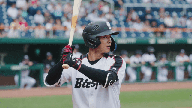 타석에 들어선 야구 선수