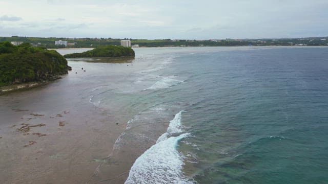 Serene beach with gentle waves