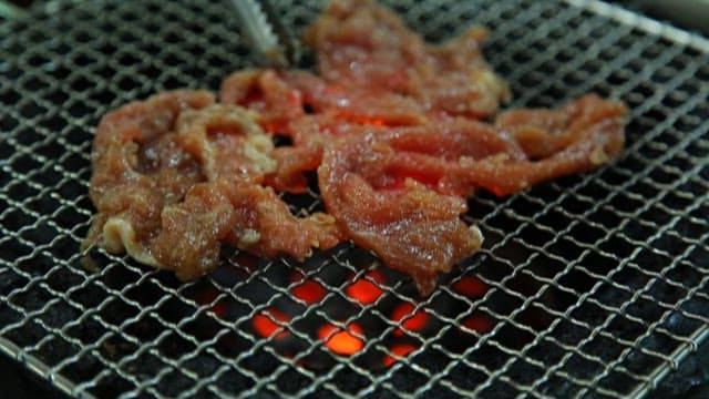 Grilled Meat on Barbecue