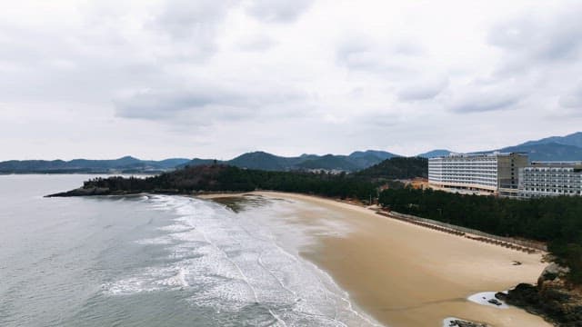 Serene beach with gentle waves