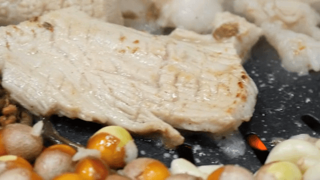 Beef Tripe grilled on a grill