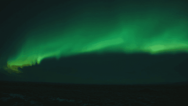 Northern lights illuminating the night sky