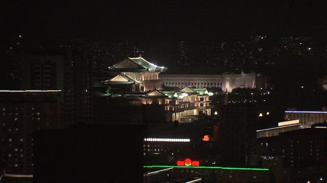 북한의 수도 평양의 도시 풍경