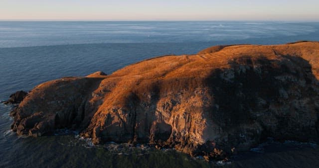 Coastal Cliffs Basking in Sunset Light