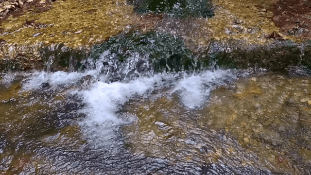 바위를 흐르는 작은 시냇물