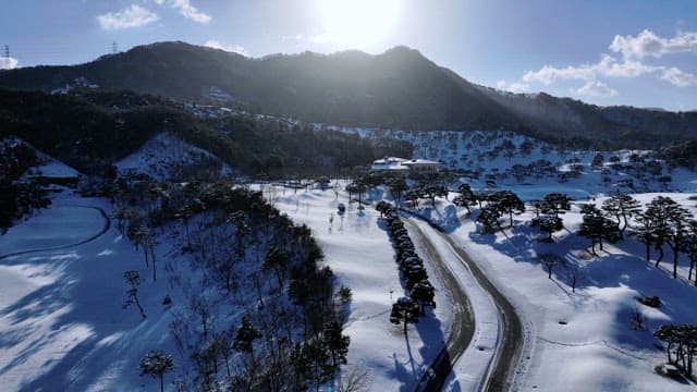 Snowy Mountain Landscape