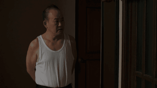 Man who comes back and speaks to someone