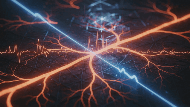 라인이 있는 파동 시각화