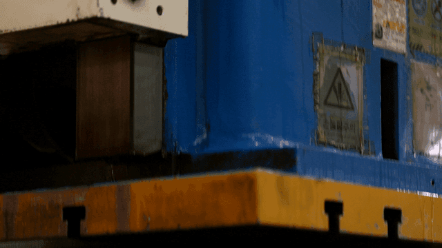 Close-up of industrial machinery in operation