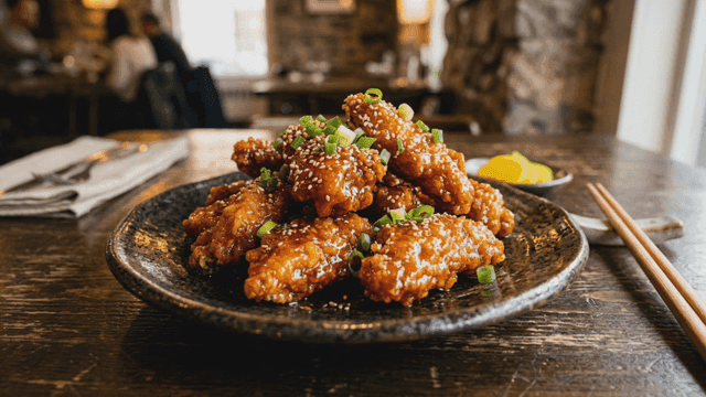Seasoned chicken on simple table