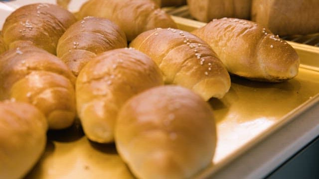 Freshly Baked Bread on Tray