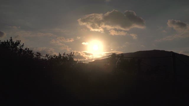 일몰을 배경으로 한 사람들의 실루엣