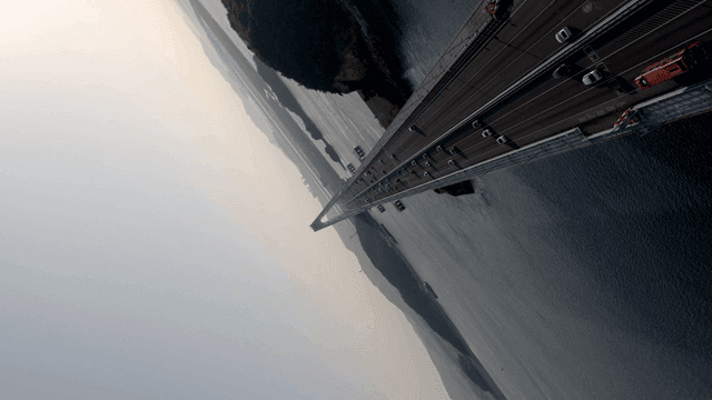 Long bridge over a calm sea