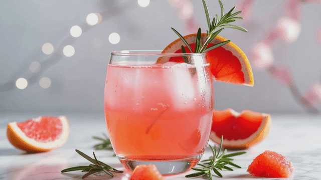 Refreshing grapefruit ade with rosemary