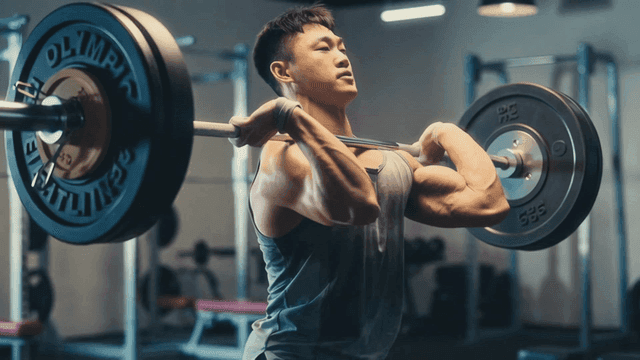 Man lifting weights at gym