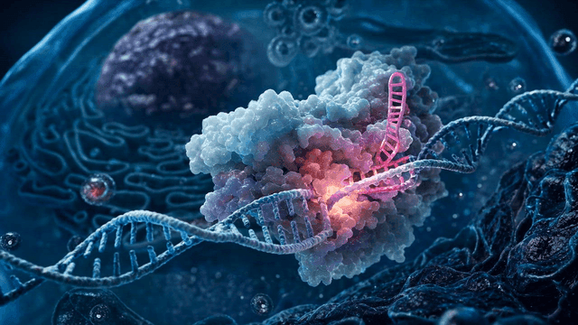 DNA and protein interaction in a cell