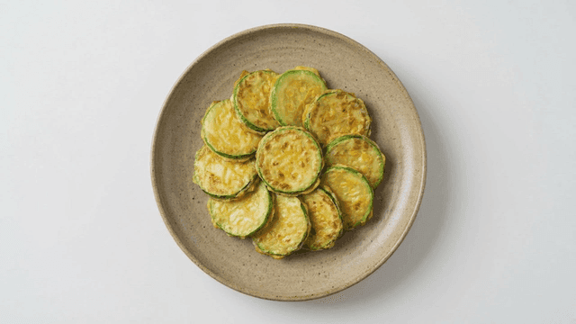 Plate containing zucchini pancakes