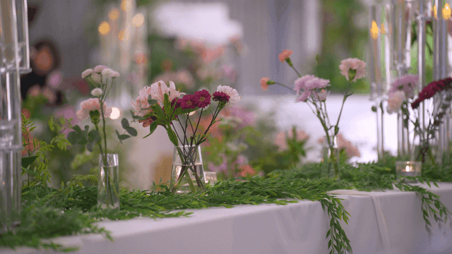 Beautiful floral arrangement on a table