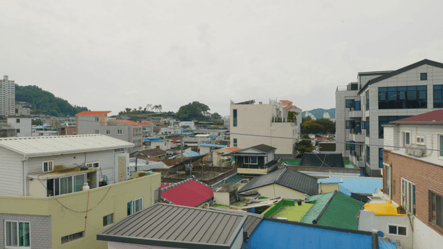 Colorful rooftops of a quiet village