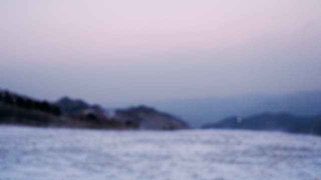 Snowy Hill Landscape at Twilight