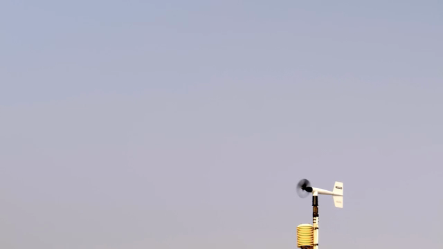 Weather vane with clear sky