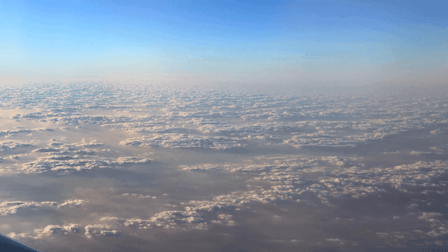 Expansive view of clouds from above